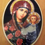 Овальная икона на фарфоре